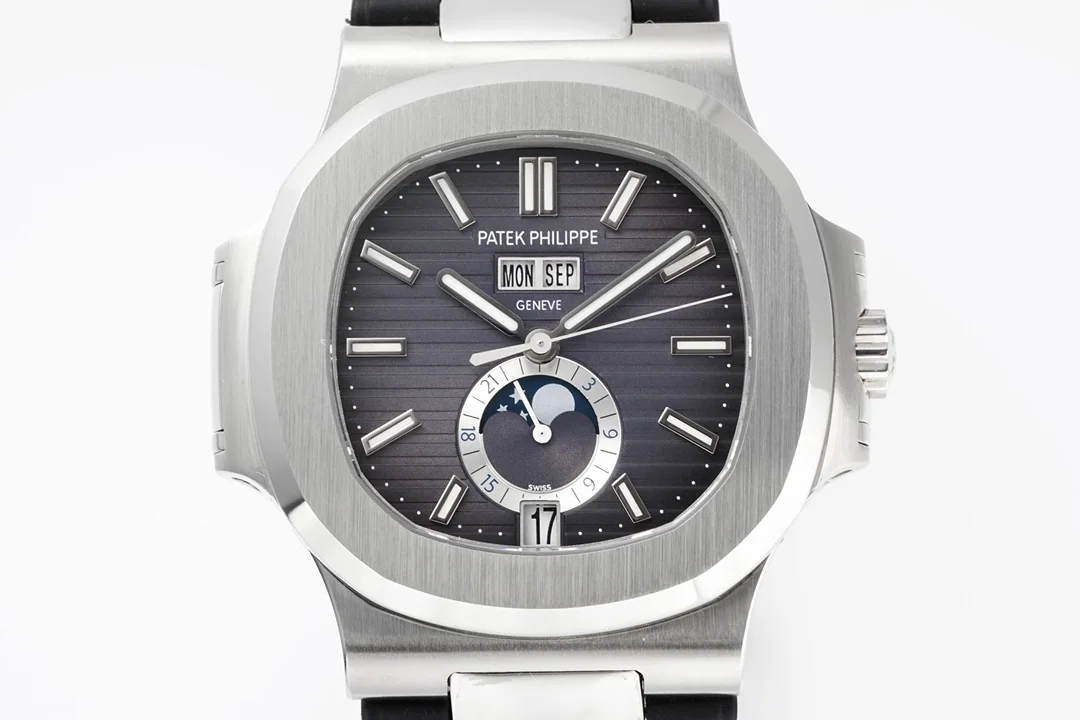 파텍필립 노틸러스 5726 애뉴얼 캘린더 러버스트랩 스틸 PPF 공장 레플리카 44074 Patek Philippe 상세 이미지 2
