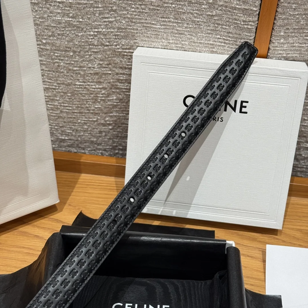 셀린느 개선문 로고 금장 소가죽 벨트 상세 이미지 7