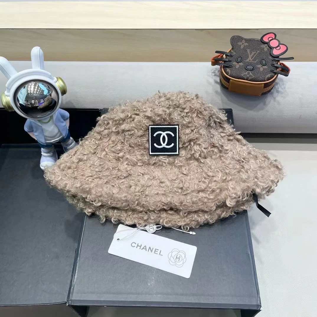 샤넬 램울 무지 버킷햇 모자 185593