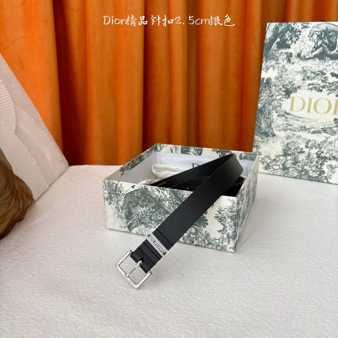 디올 송아지가죽 CD 버클 벨트 상세 이미지 1