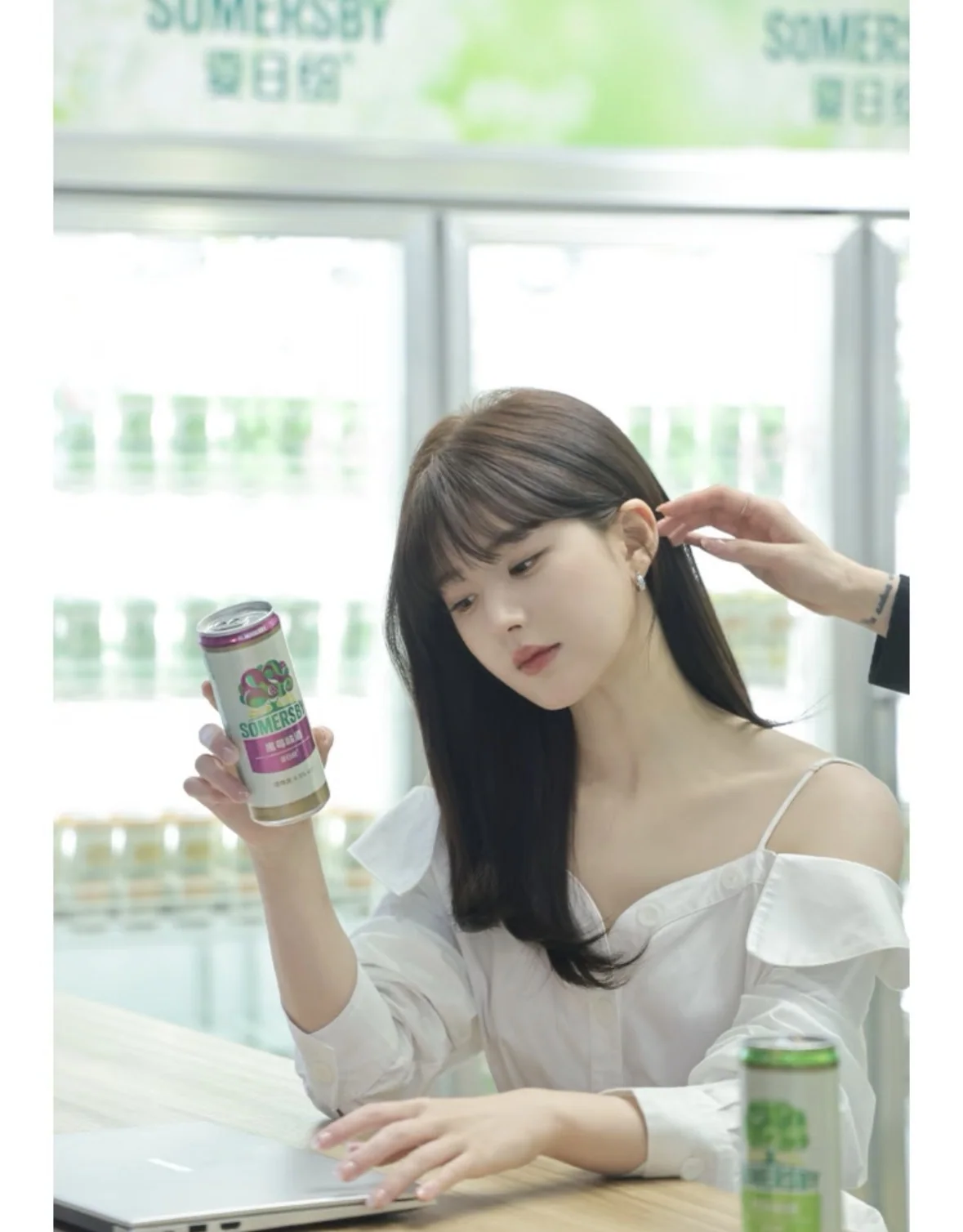 알렉산더왕 스트랩리스 오프숄더 크롭 셔츠 상세 이미지 1