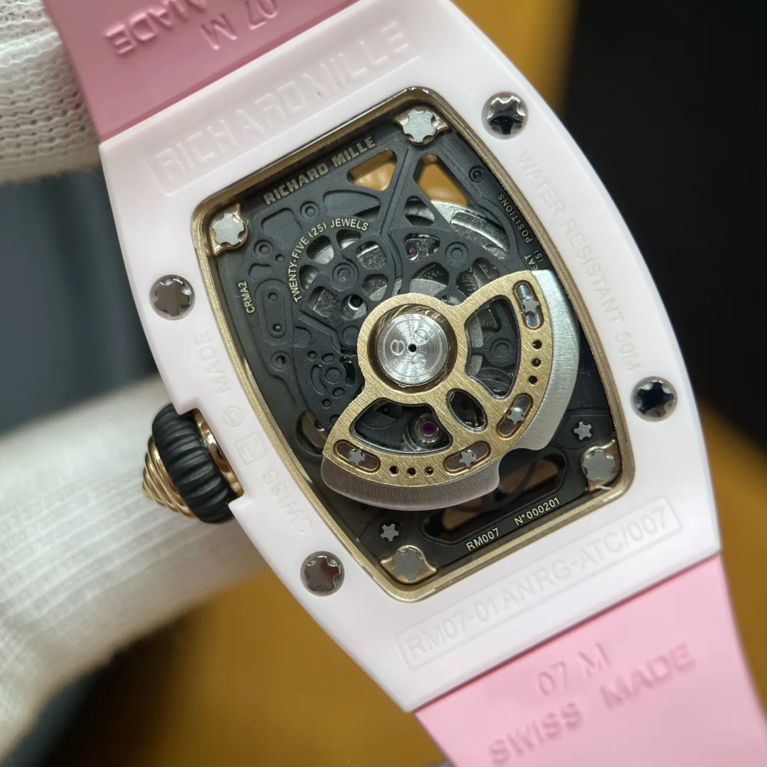 리차드밀 RM 07-01 핑크 세라믹 사파이어 티타늄 다이아 남성 시계 레플리카 44971 Richard Mille 상세 이미지 6