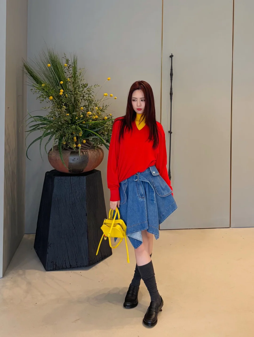 로에베 자수 포켓 데님 스커트 상세 이미지 1