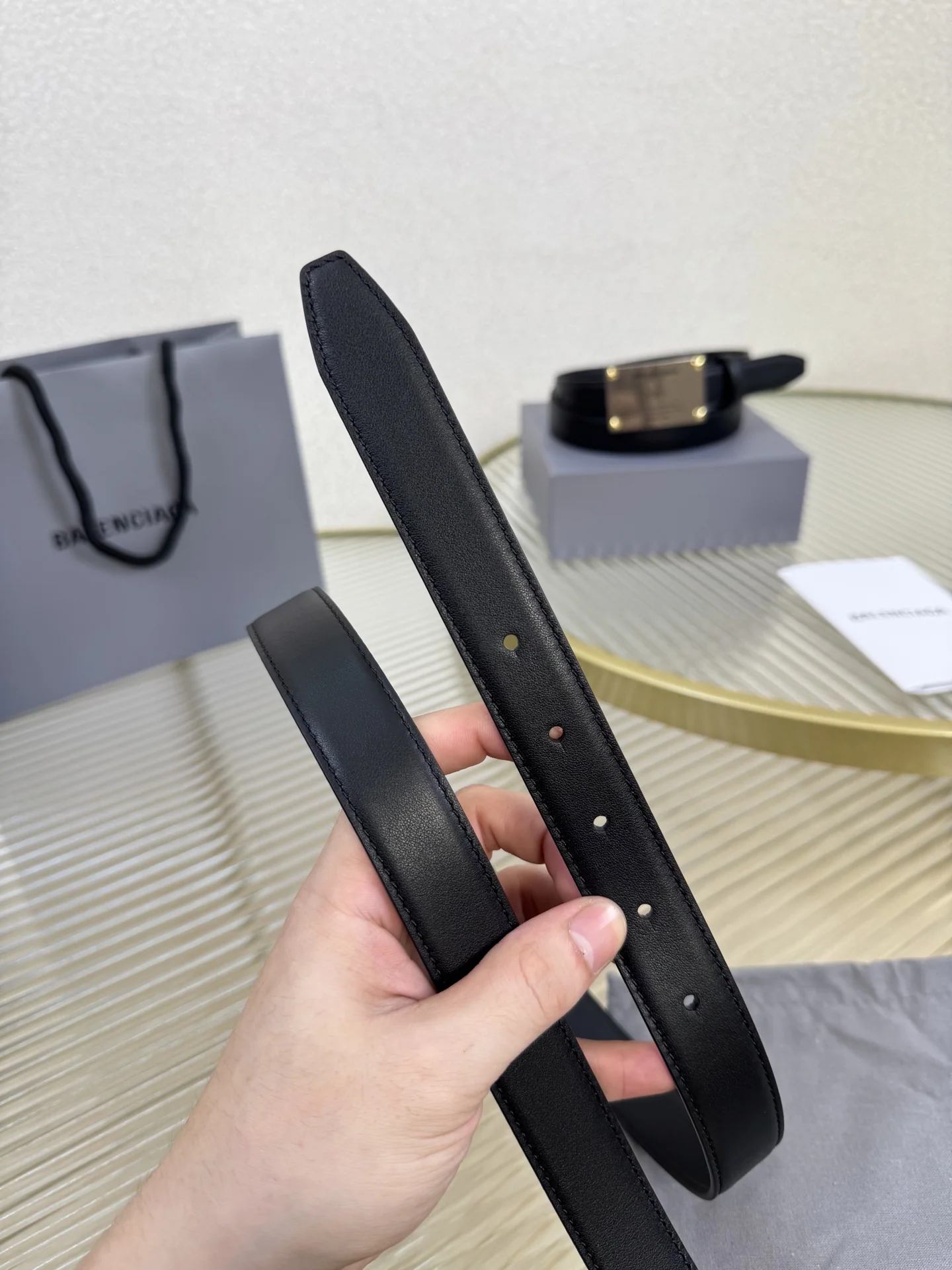 발렌시아가 카프스킨 빈티지 황동 장식 벨트 상세 이미지 7