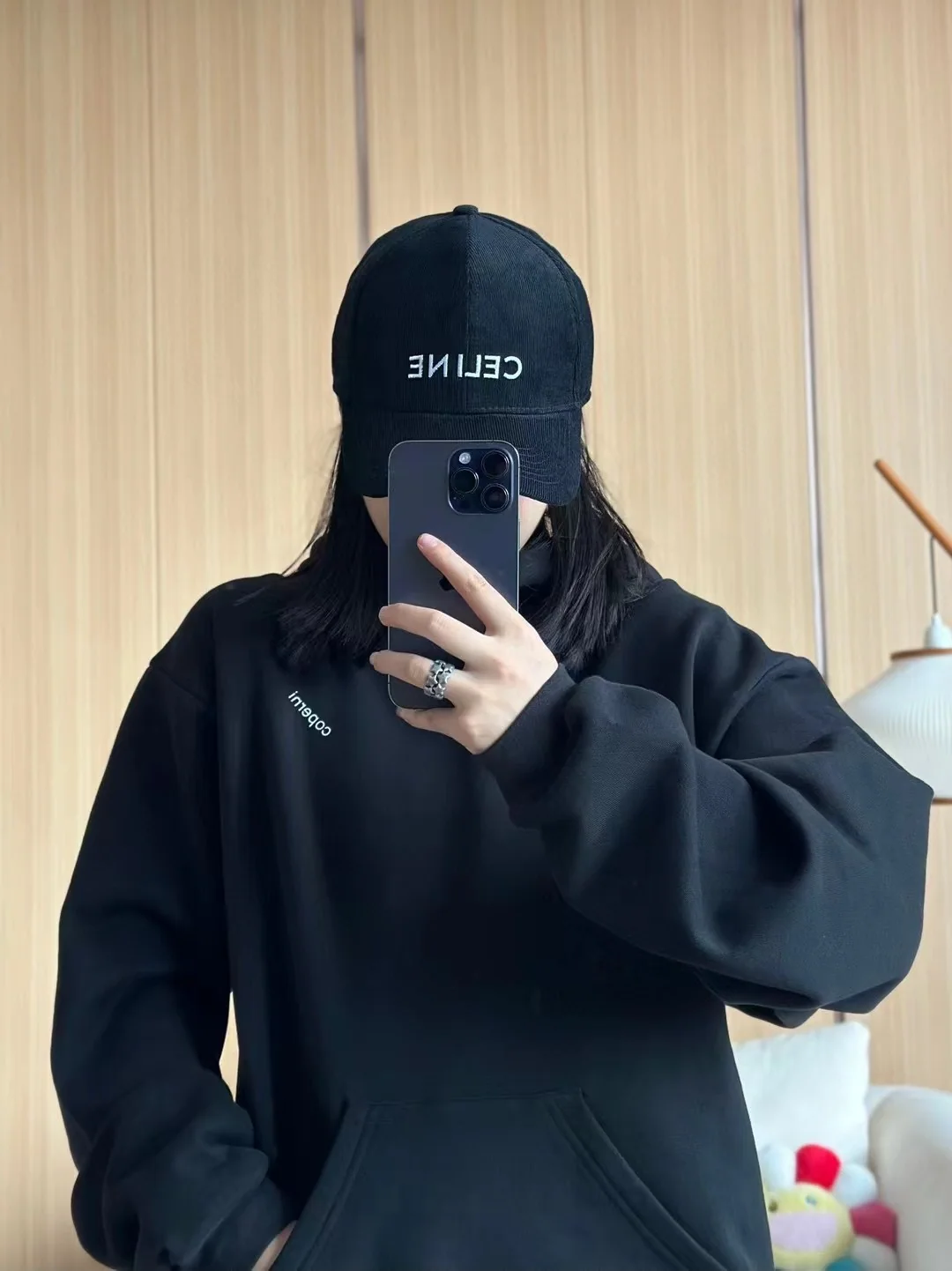 셀린느 벨벳 베이스볼 모자 상세 이미지 1