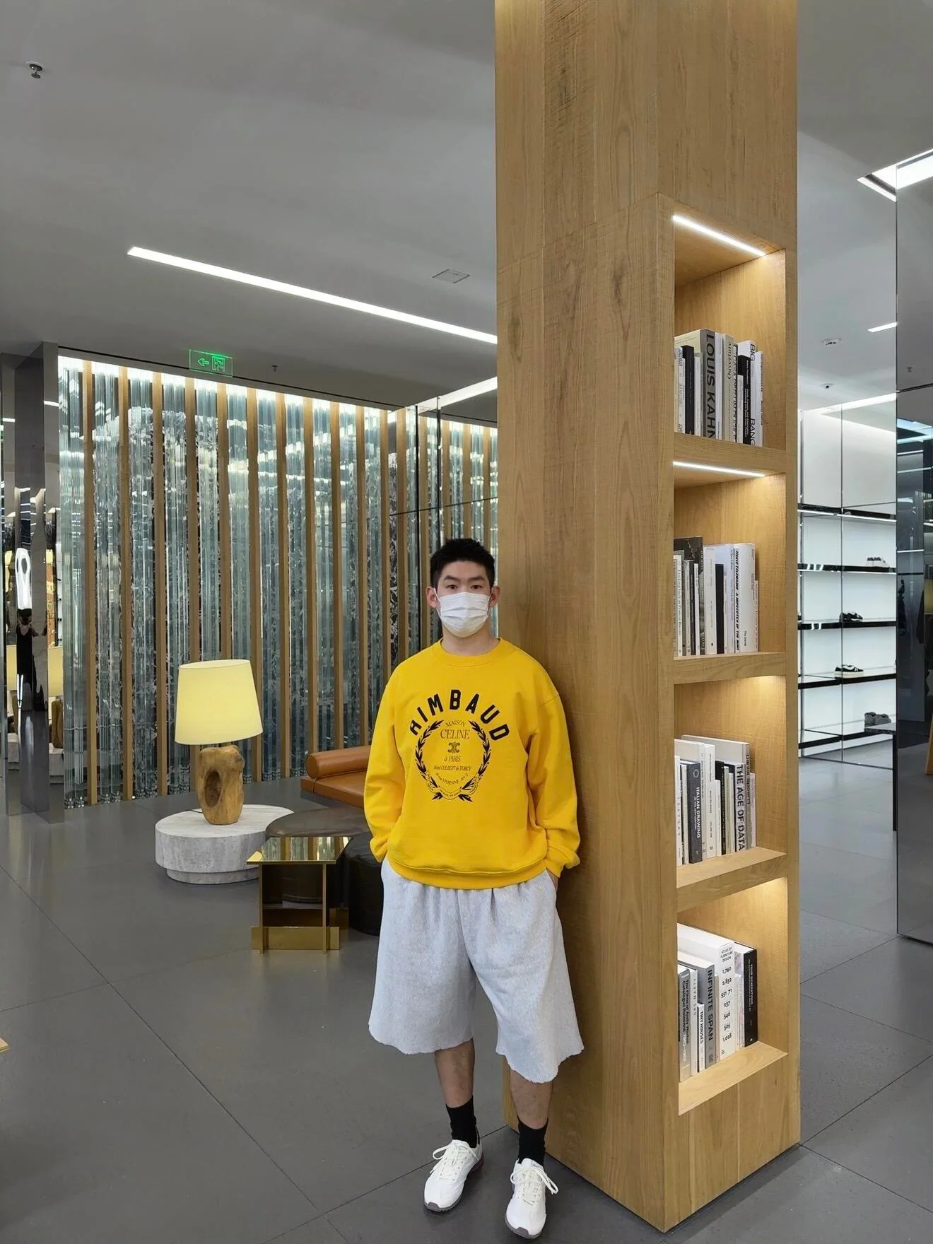 셀린느 자수 로고 워시드 남성 반바지 상세 이미지 19