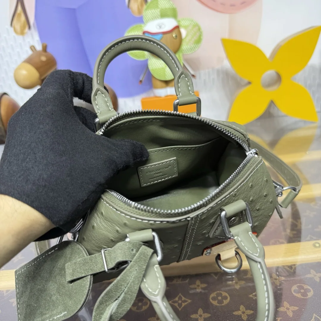 루이비통 그린 타조 패턴 스피디 18 밴들리에 가방 N89151 상세 이미지 9