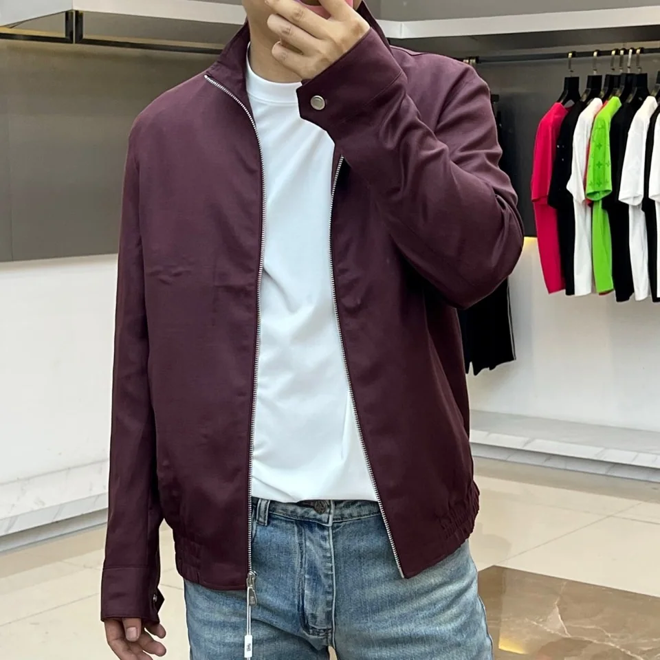브루넬로쿠치넬리 스탠드 카라 린넨 블렌드 남성 자켓 상세 이미지 2
