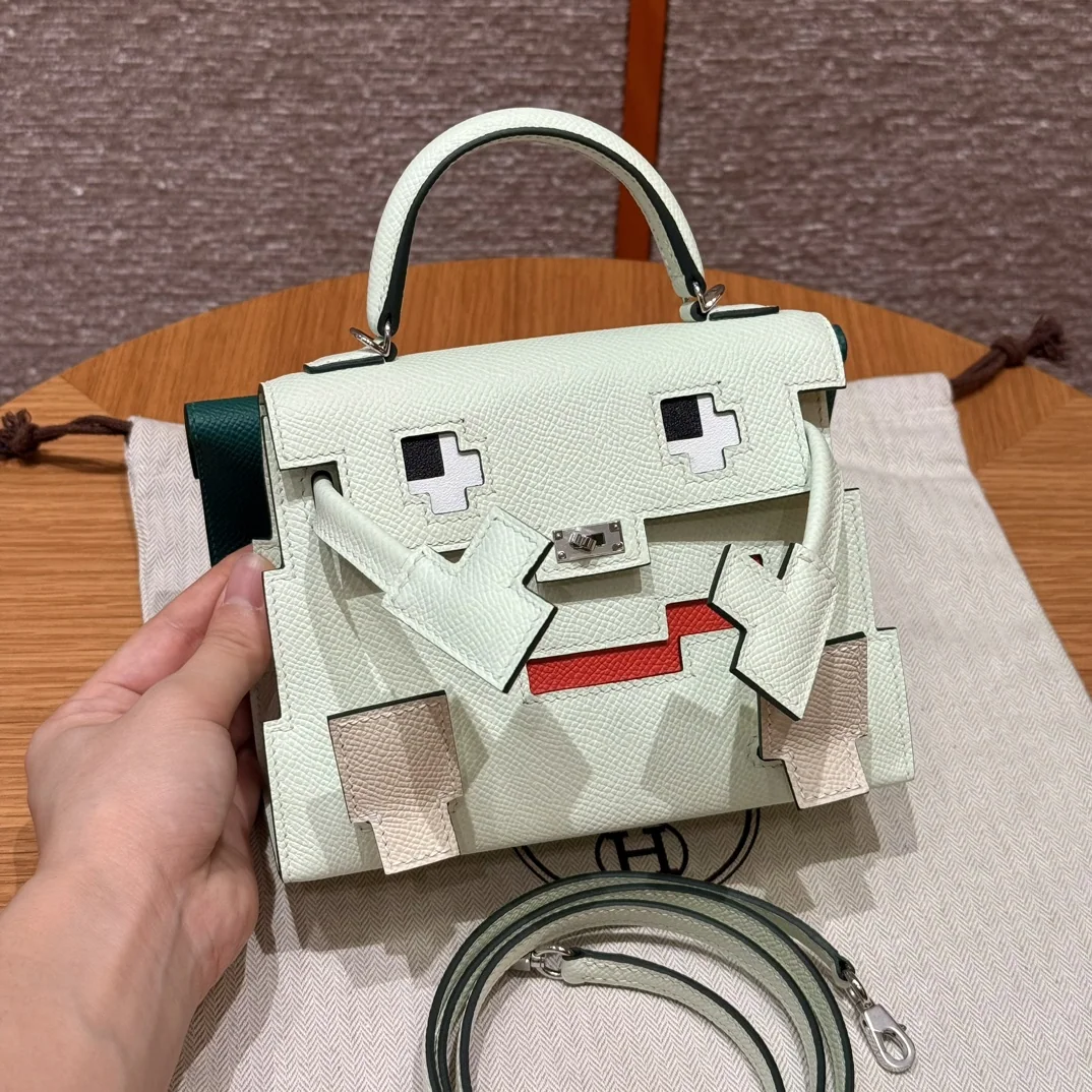 에르메스 켈리돌백 그린 실버 하드웨어 가방 상세 이미지 1