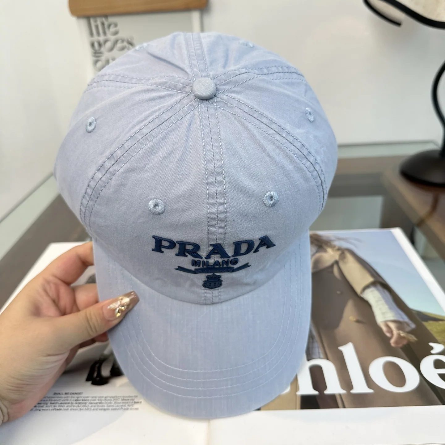프라다 베이스볼 캡 상세 이미지 6