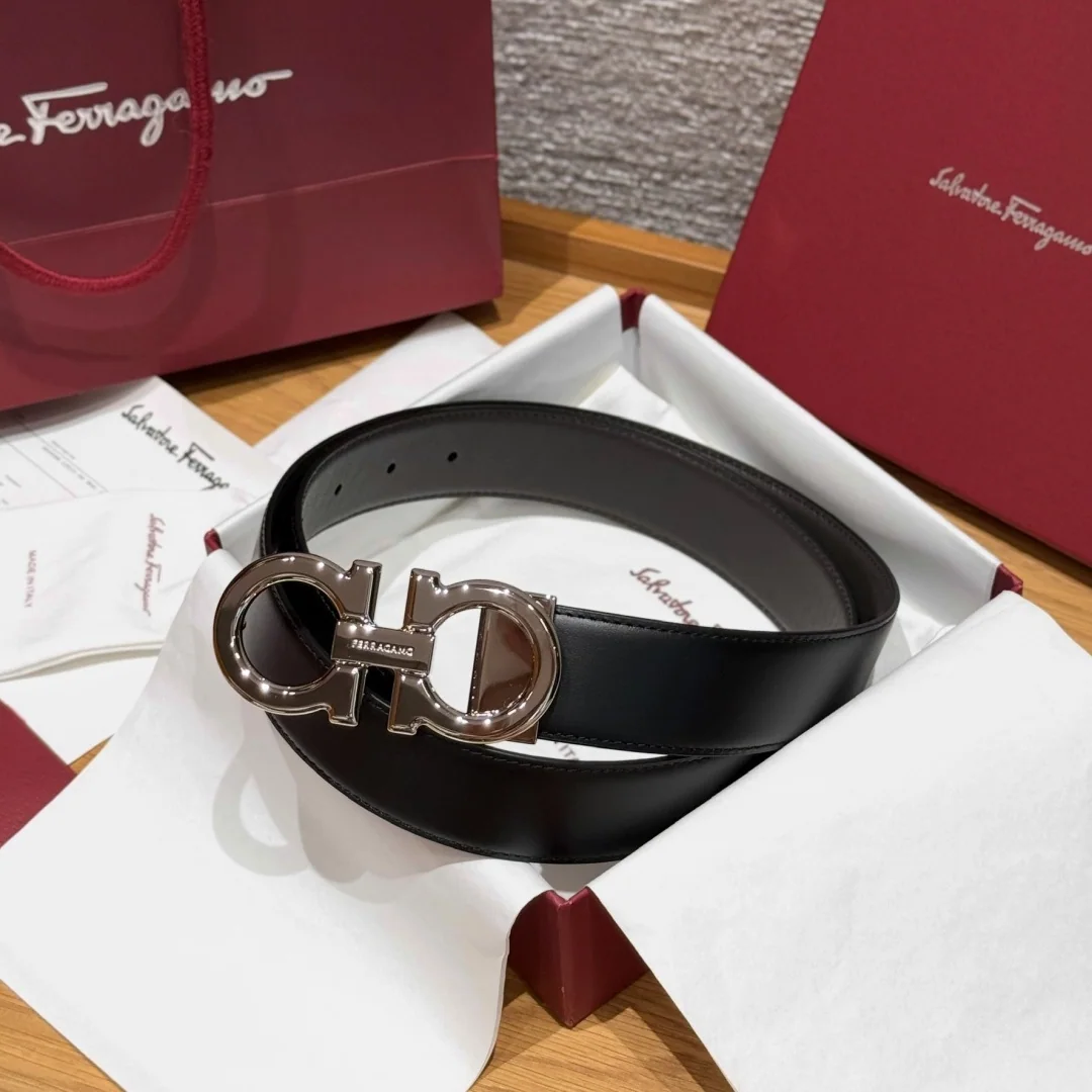 페레가모 간치니 양면 가죽 벨트 상세 이미지 2