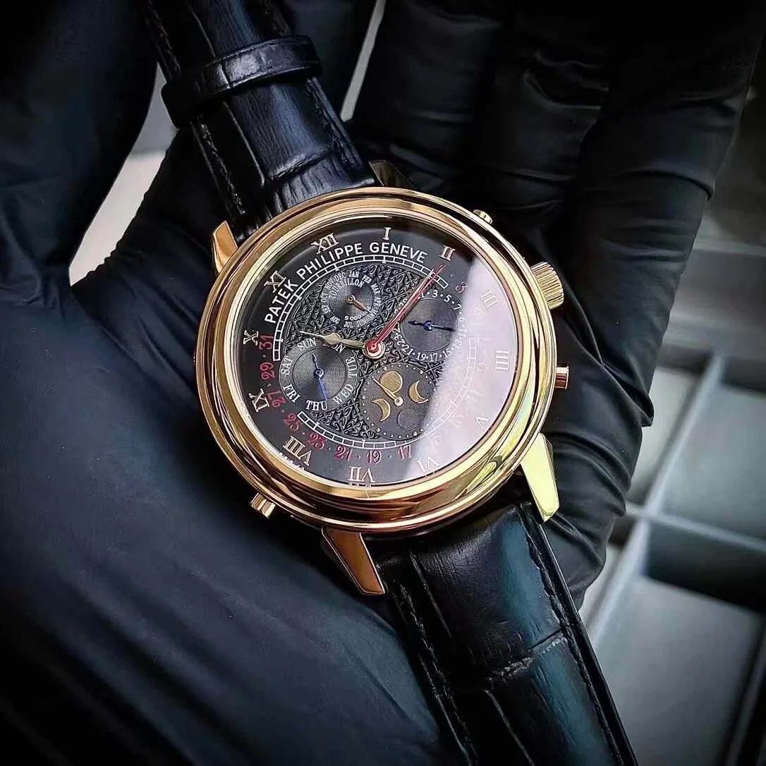 파텍필립 프리미엄 워치 쿼츠 레더스트랩 스틸 레플리카 44150 Patek Philippe 상세 이미지 2