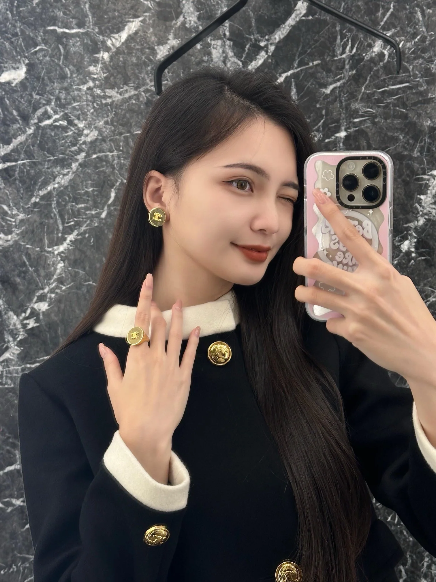 셀린느 개선문 로고 장식 반지 상세 이미지 2