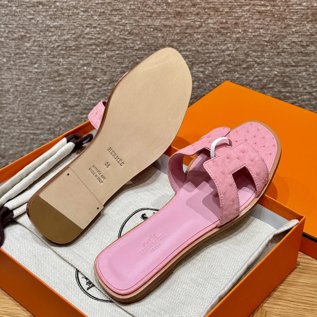 에르메스 오란 타조 가죽 샌들 상세 이미지 7