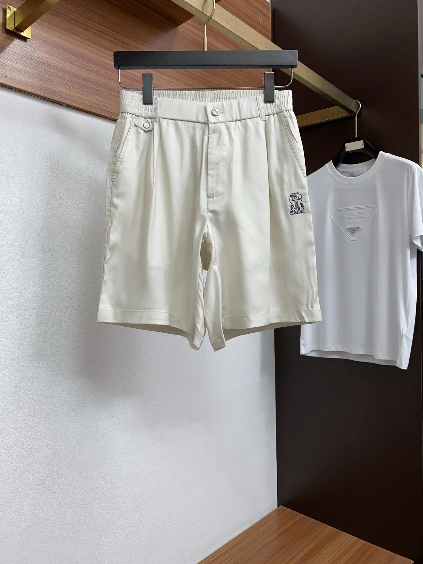 브루넬로쿠치넬리 남성 린넨 반바지 세트 상세 이미지 5