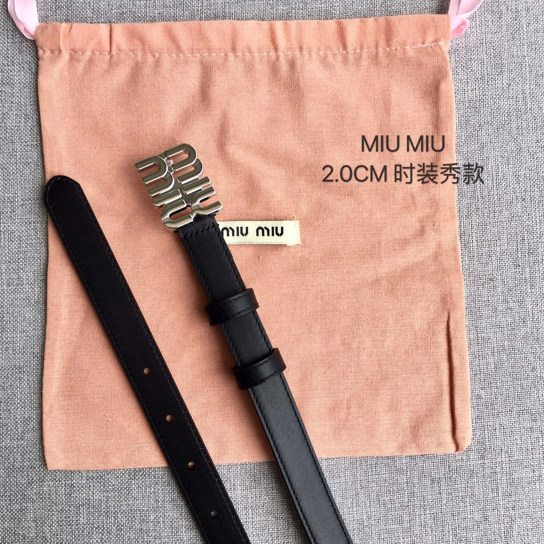 미우미우 가죽 벨트 상세 이미지 5