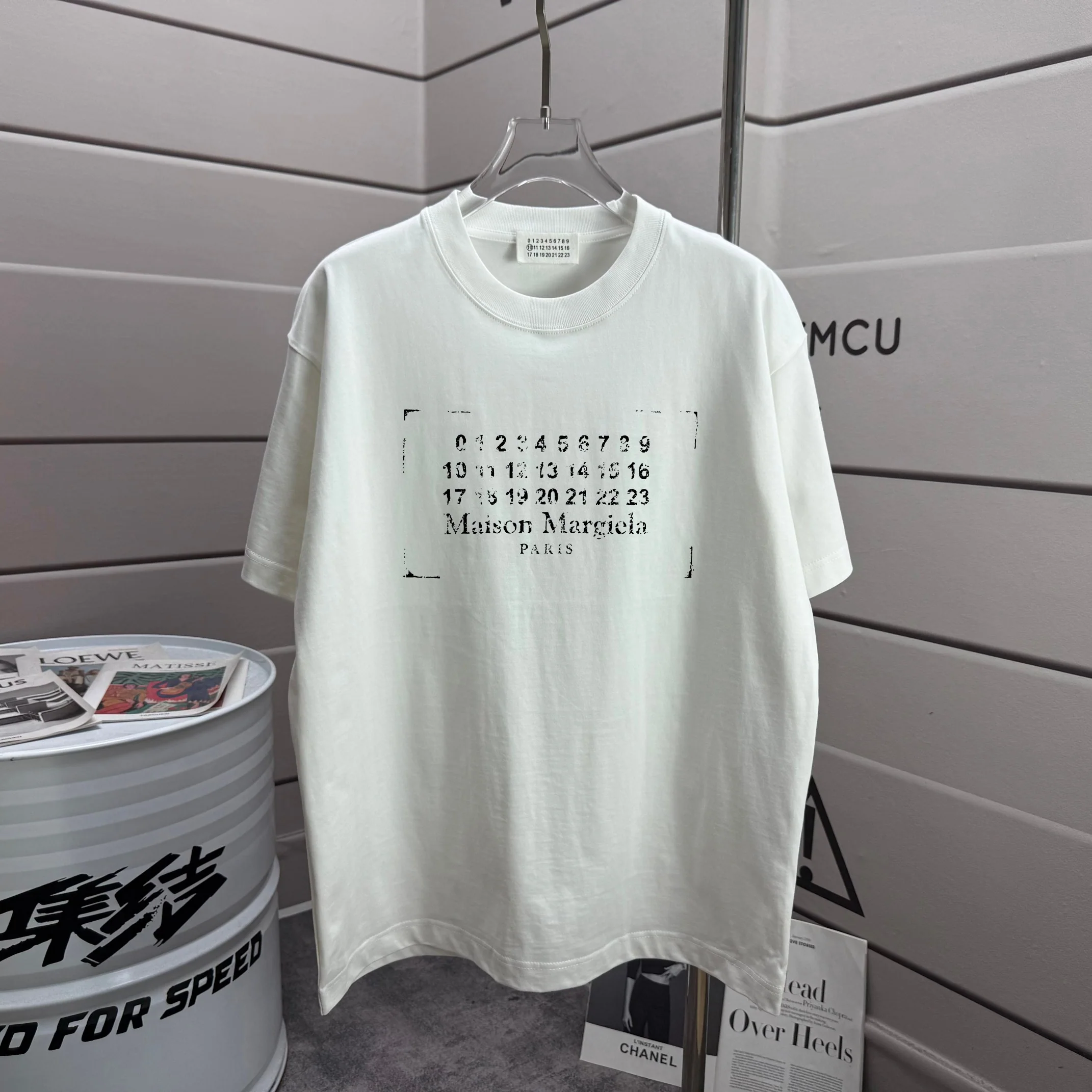 마르지엘라 프린트 크루넥 반팔 티셔츠 상세 이미지 1