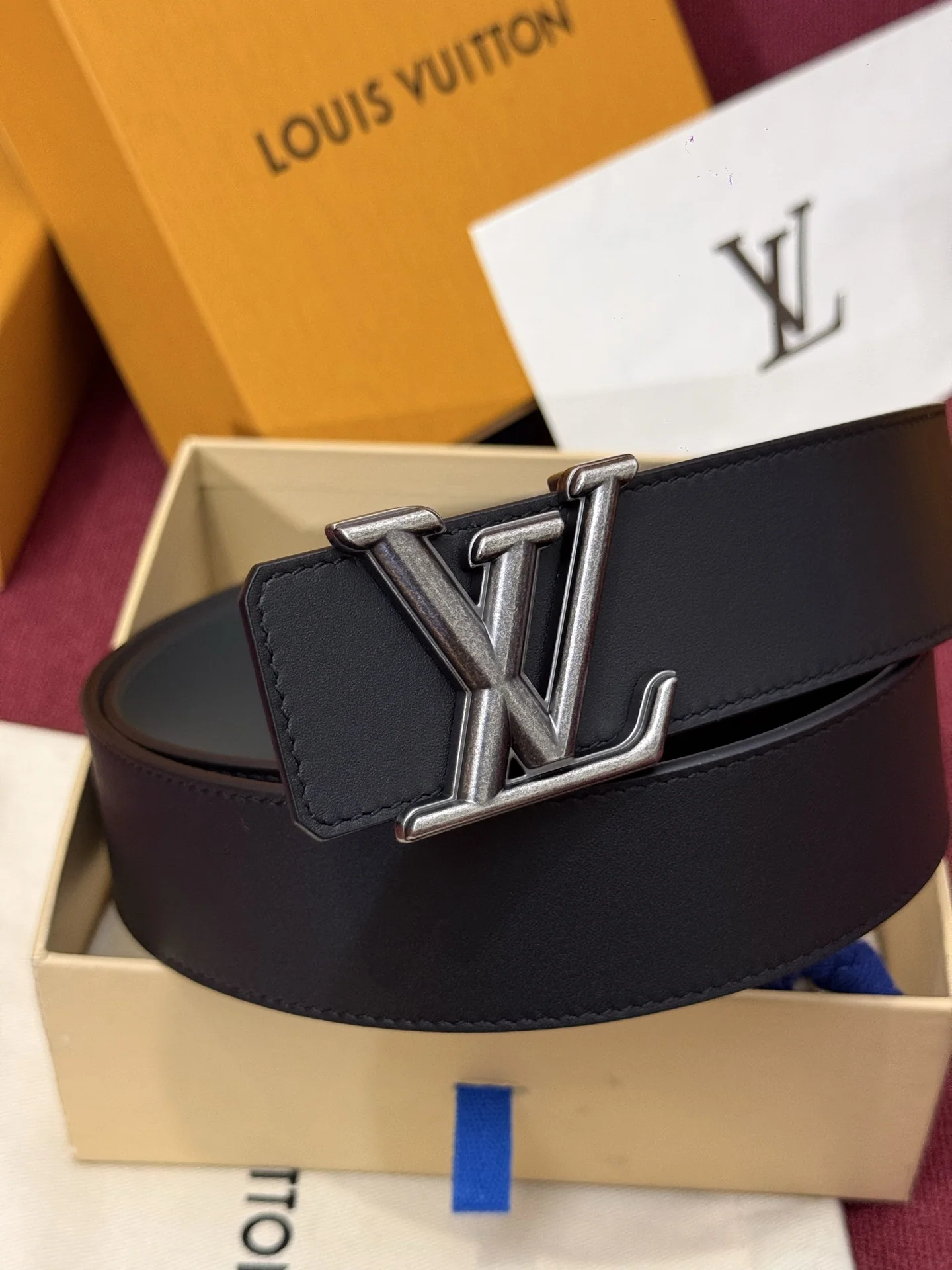 루이비통 다미에 LV 리버시블 벨트 상세 이미지 6