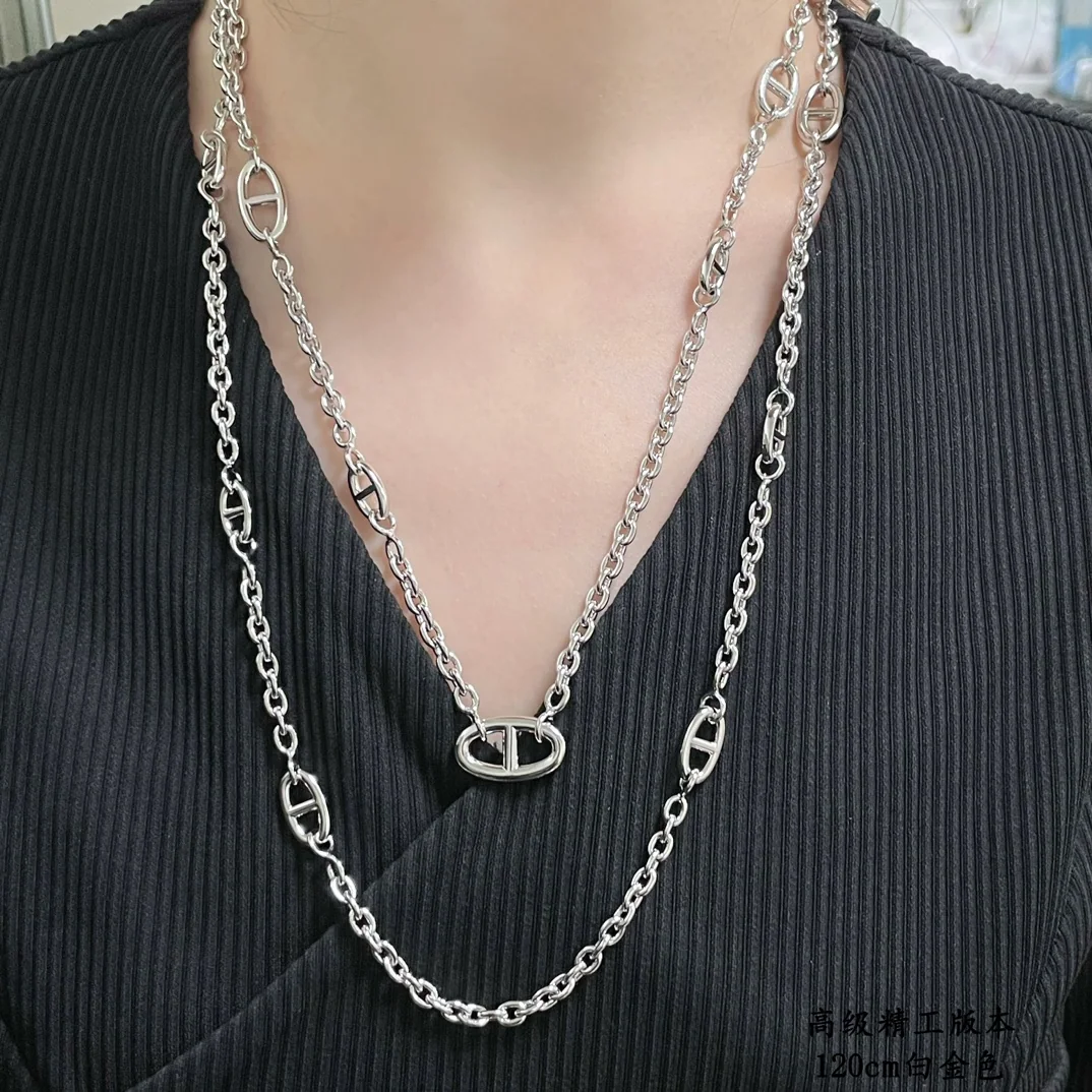 에르메스 팔랑둘 18 K 화이트 골드 목걸이 상세 이미지 4