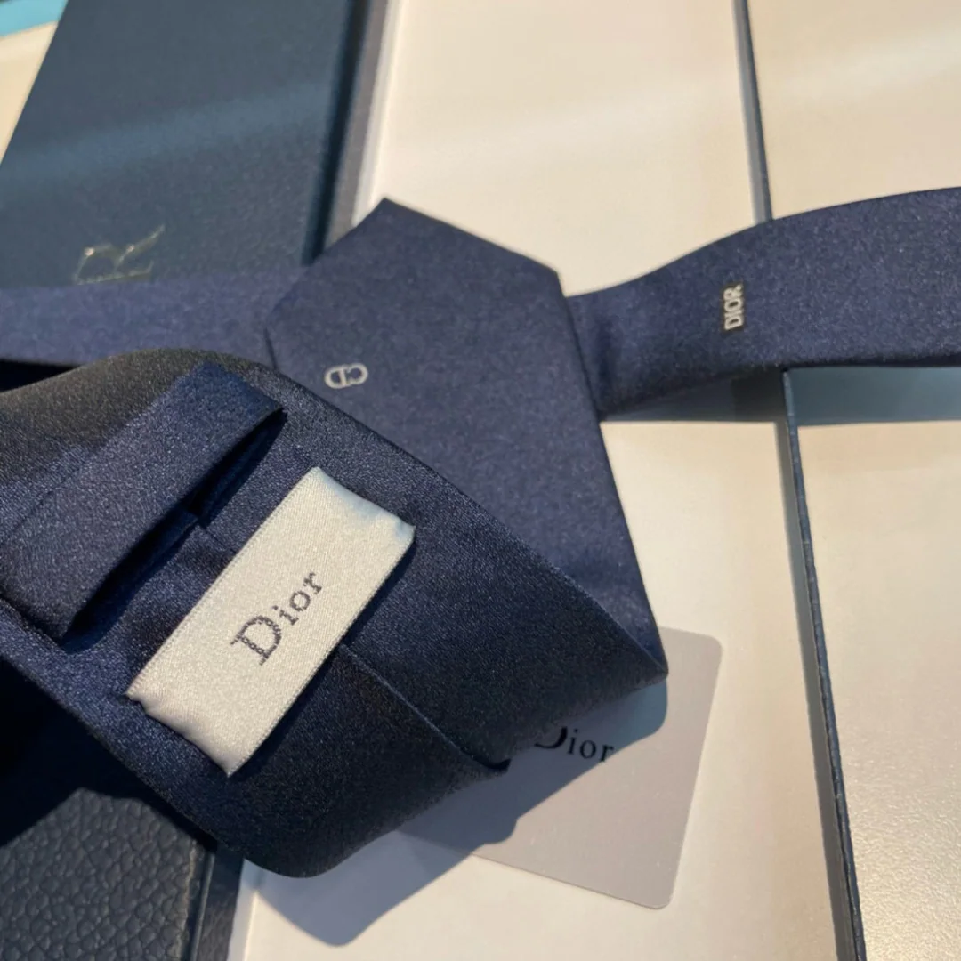 디올 로고 자카드 넥타이 상세 이미지 5