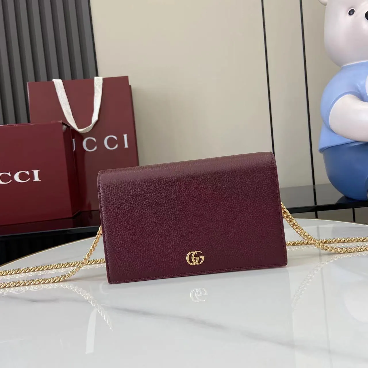 구찌 GG 마몬트 더블 G 카드 지갑 상세 이미지 1