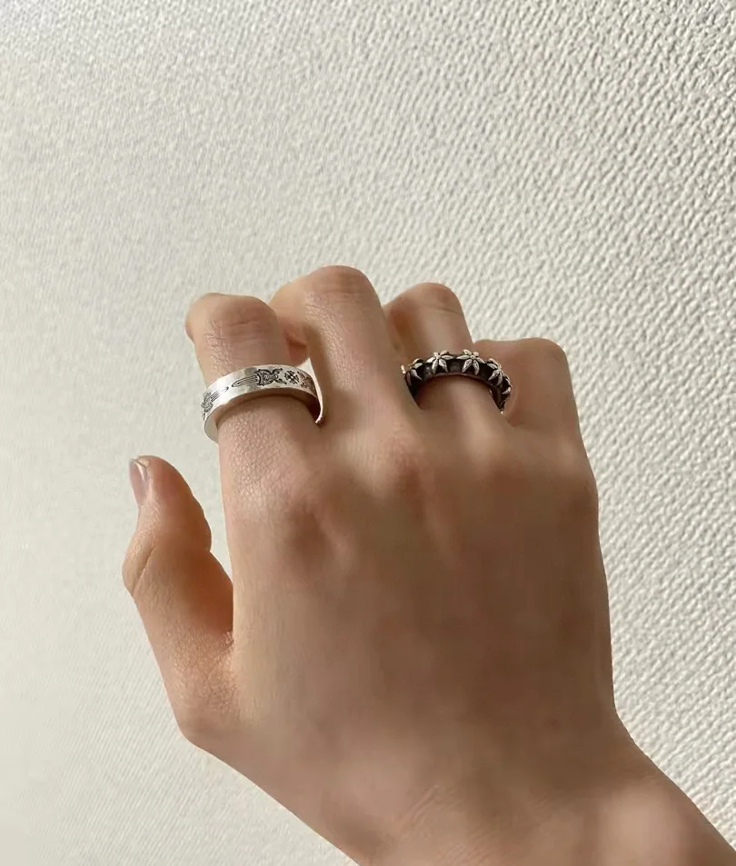 크롬하츠 925 스털링 실버 육각별 반지 상세 이미지 4