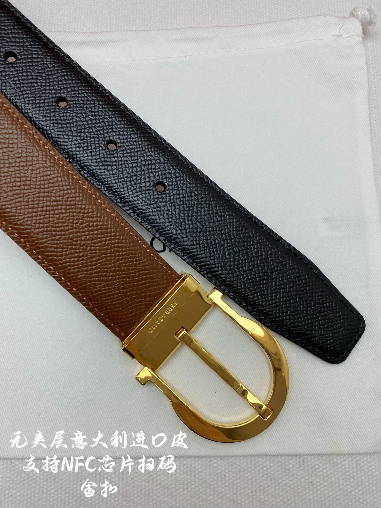 페레가모 남성 가죽 벨트 상세 이미지 6