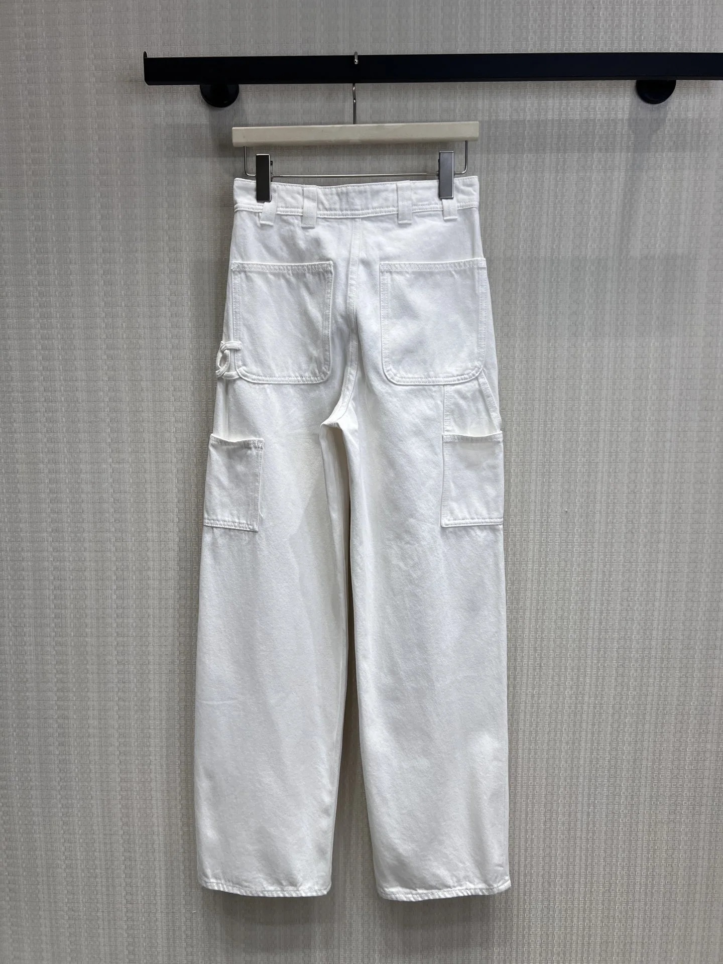 샤넬 더블 C 링 버클 와이드 레그 데님 바지 상세 이미지 2