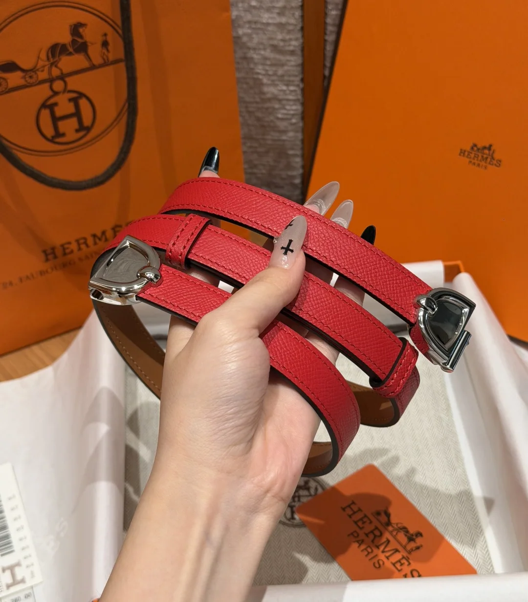 에르메스 H 브레슬릿 메탈 버클 앱송 가죽 벨트 상세 이미지 4