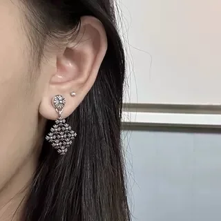 크롬하츠 다이아몬드 장식 십자가 체인 귀걸이 CE034 상세 이미지 6