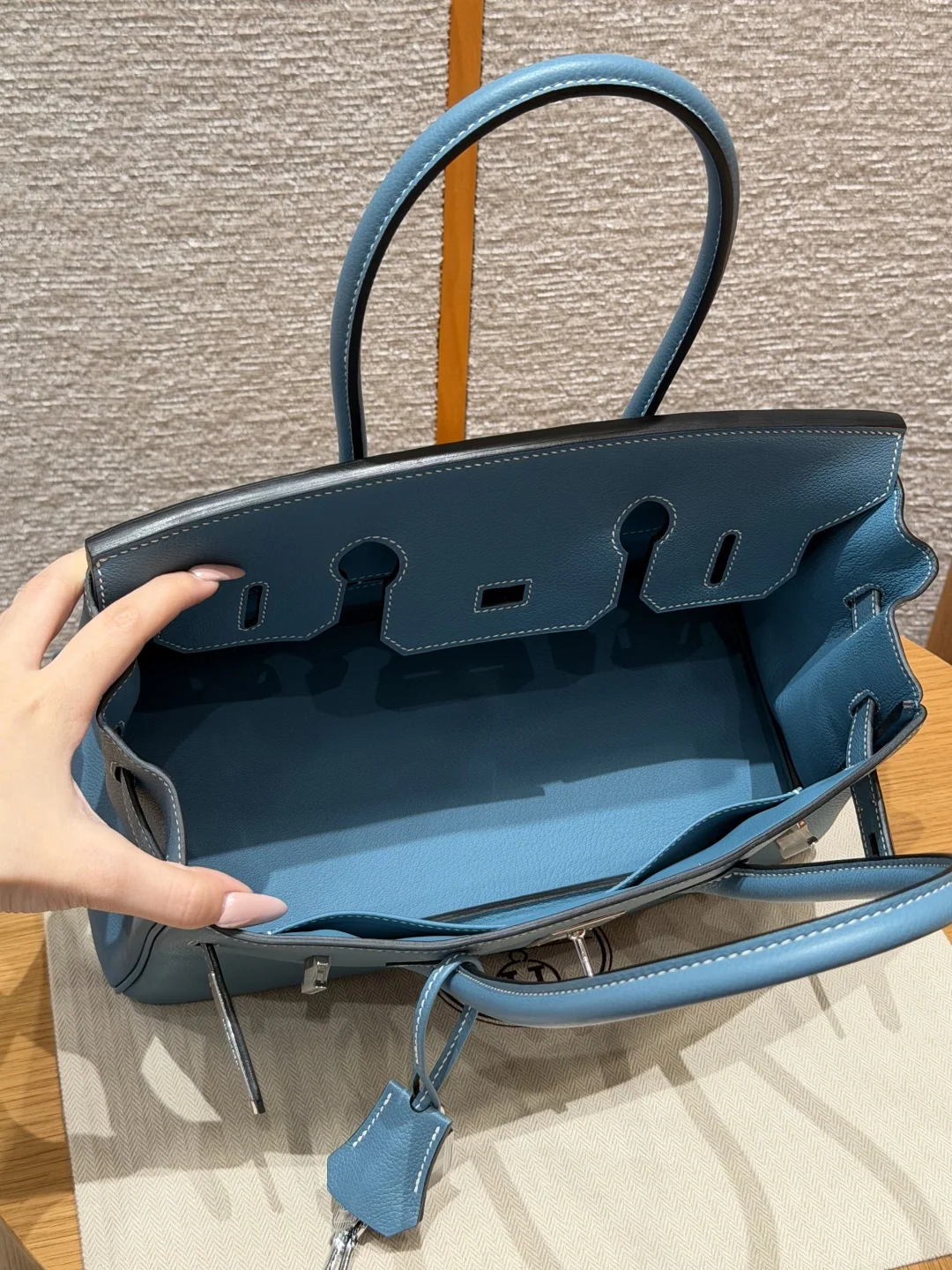 에르메스 버킨 숄더백 블루진 에버컬러 상세 이미지 7