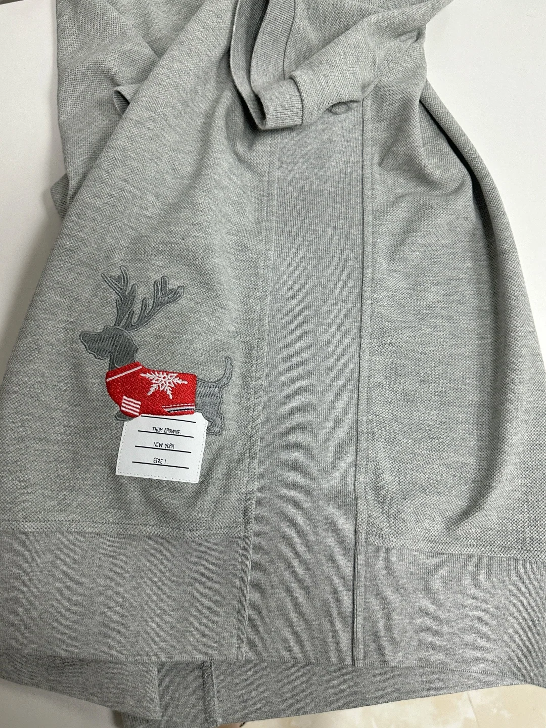 톰브라운 남성 강아지 자수 피케 코튼 반팔 폴로셔츠 상세 이미지 10