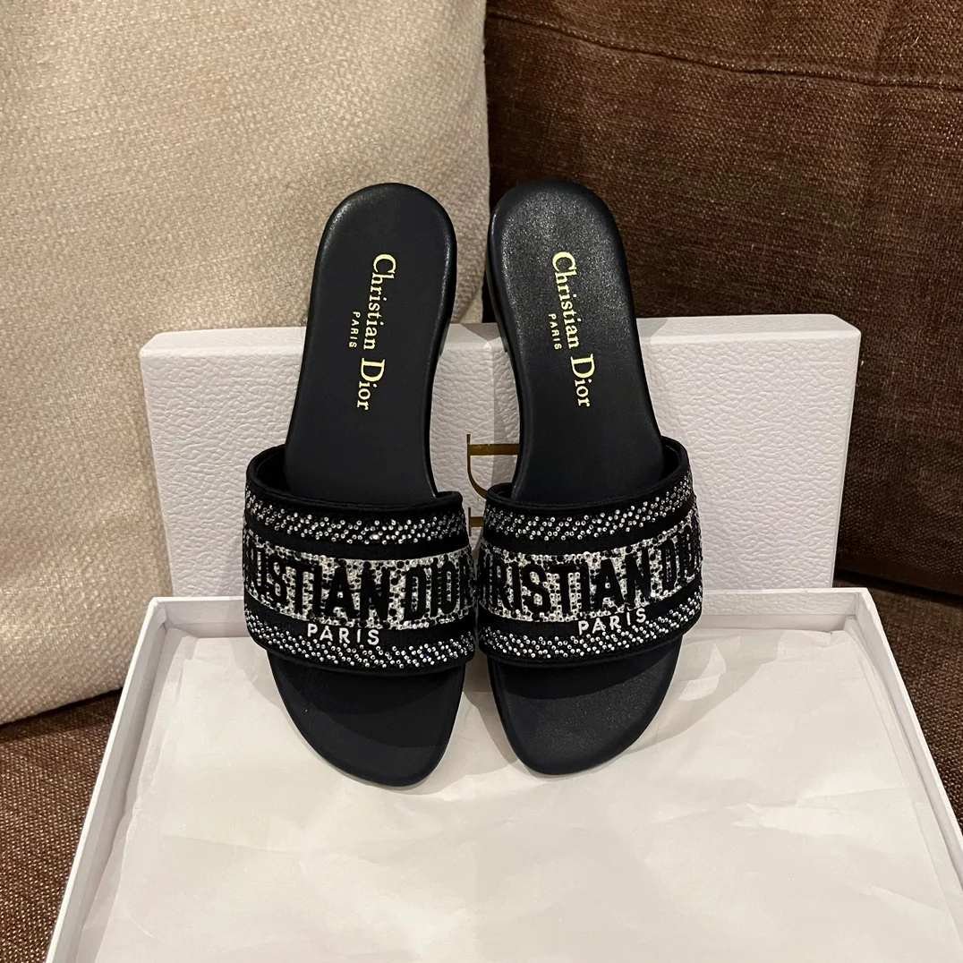 디올 Dway 여성 블랙 샌들