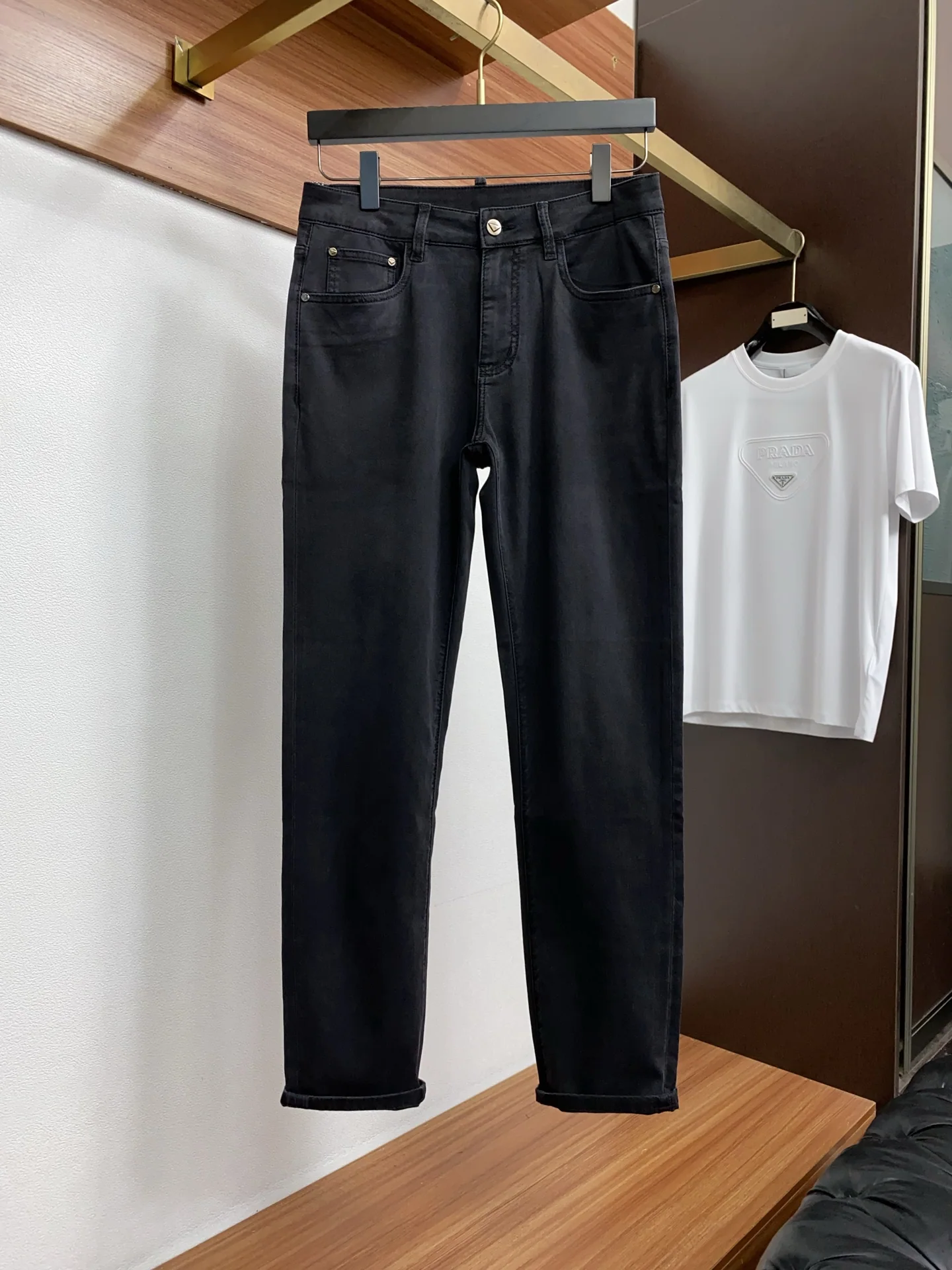 프라다 남성 데님 바지 상세 이미지 2