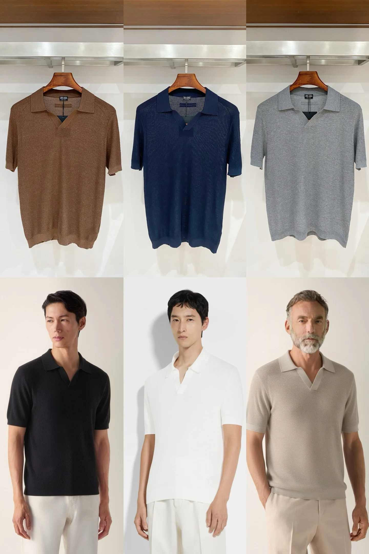 제냐 남성 린넨 혼방 반팔 티셔츠 상세 이미지 9