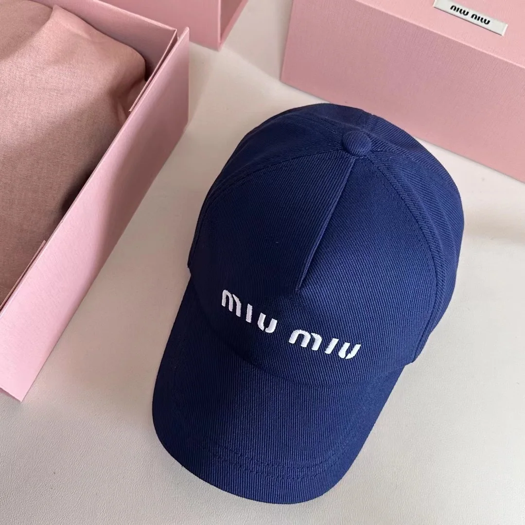 미우미우 코튼 트윌 베이스볼캡 상세 이미지 1