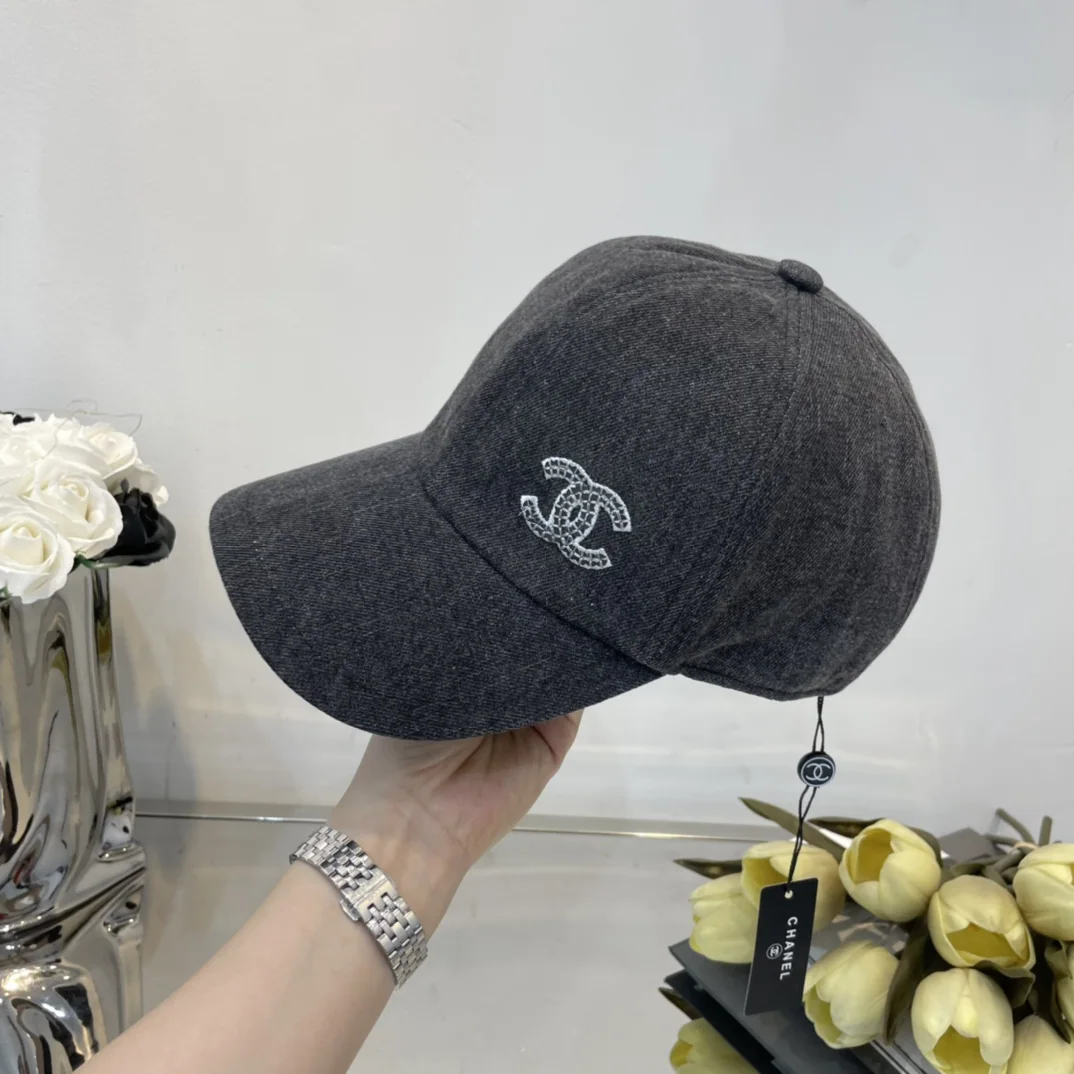 샤넬 스팽글 자수 데님 베이스볼 캡 상세 이미지 6