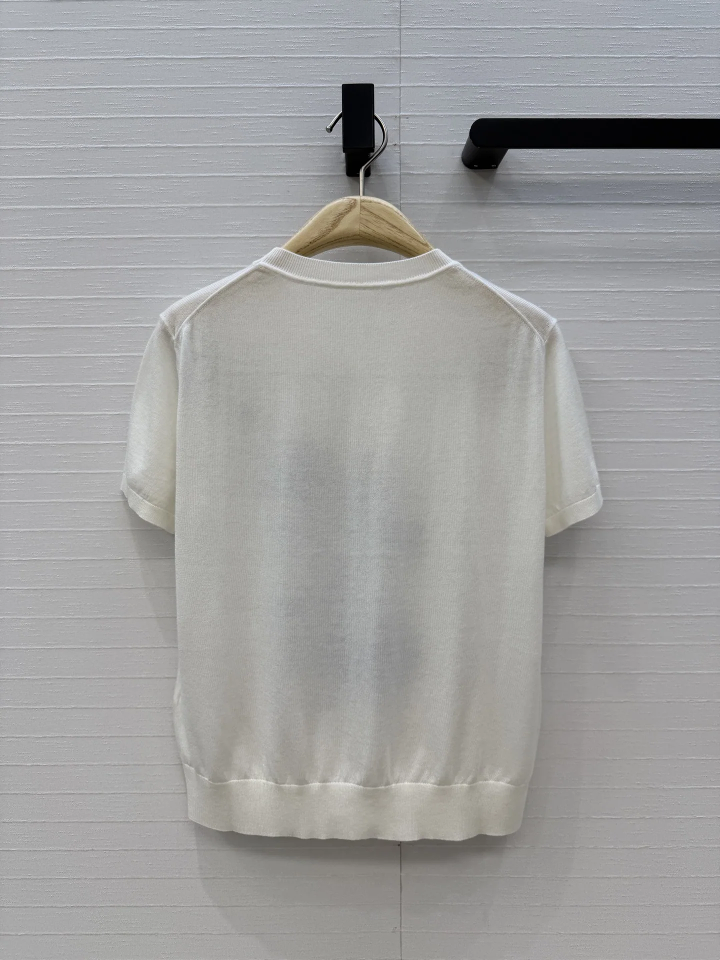 디올 가든 월드 자수 울 혼방 반팔 니트 탑 상세 이미지 9