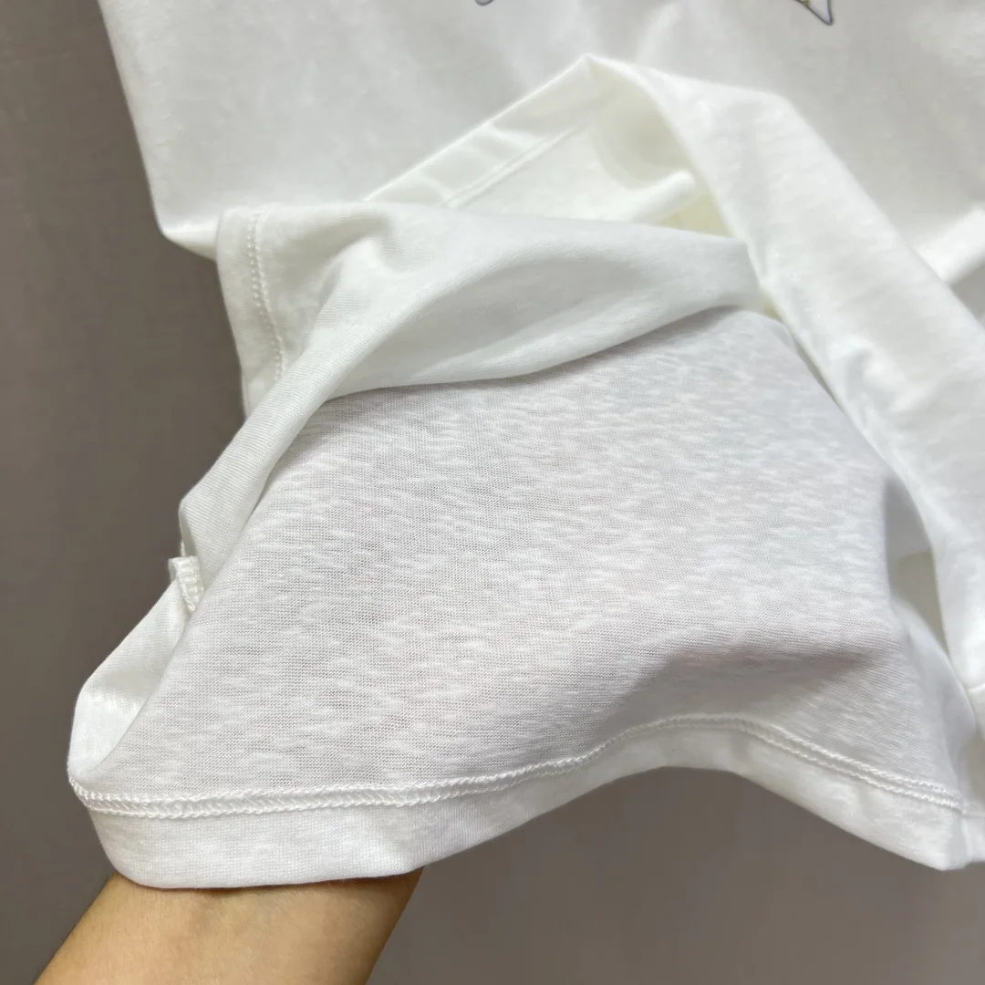 디올 나비 프린트 여성 반팔 티셔츠 상세 이미지 7