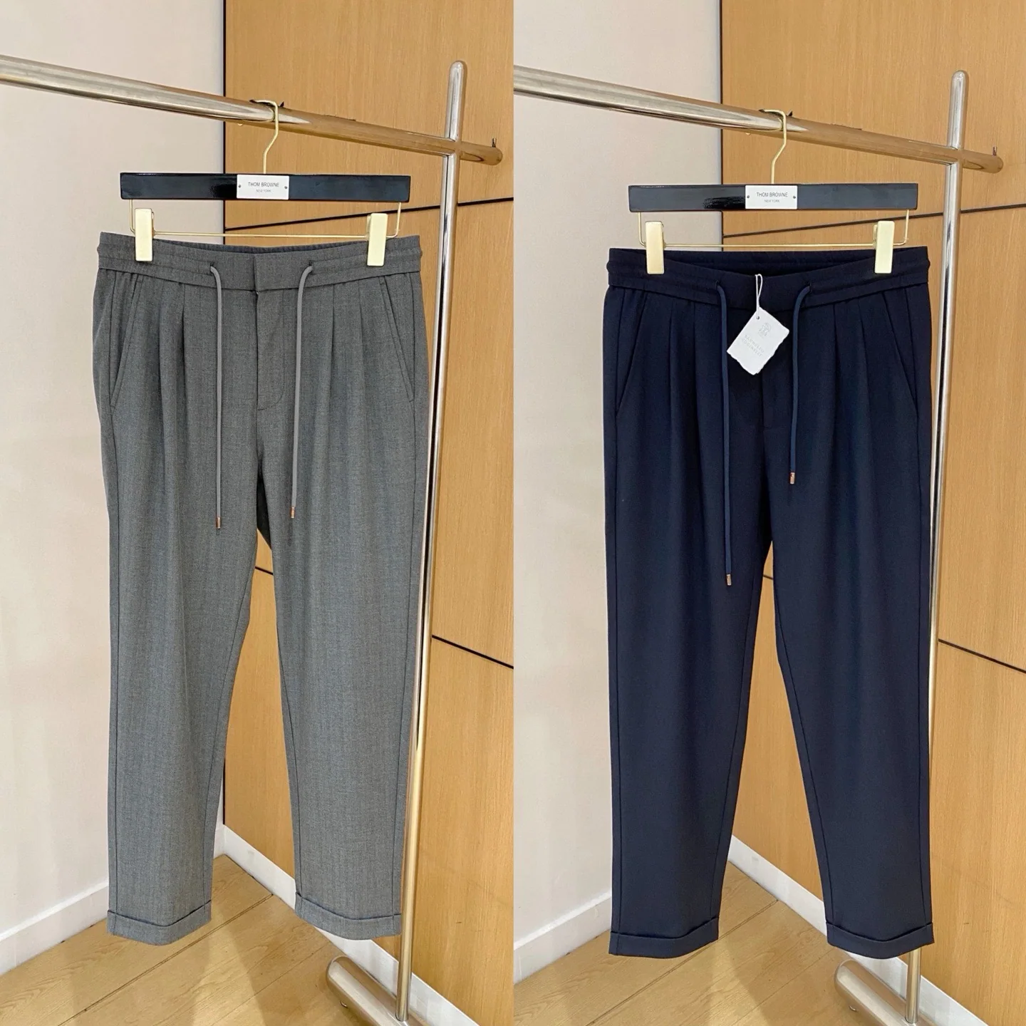 브루넬로쿠치넬리 천연 섬유 남성 바지 상세 이미지 9