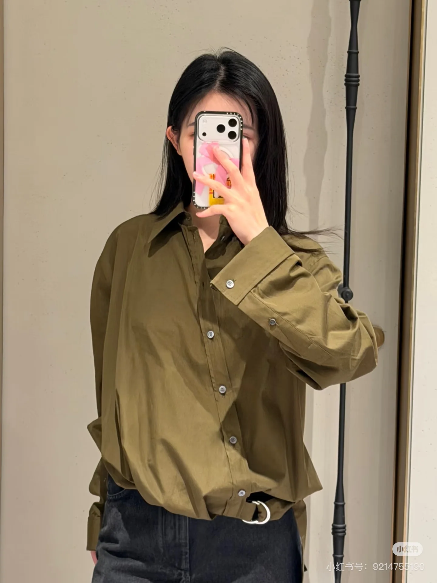 로에베 비대칭 사이드 벨트 여성 셔츠 상세 이미지 3