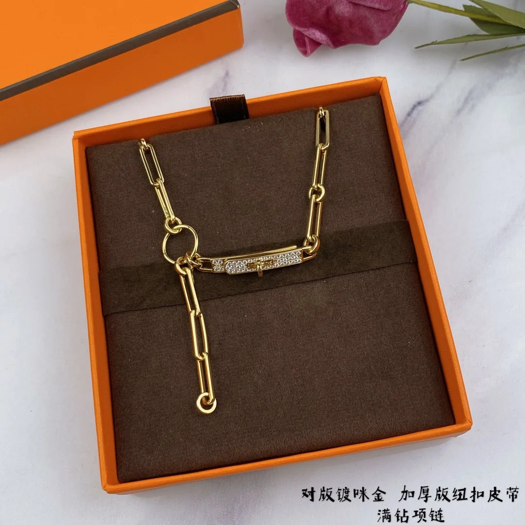 에르메스 스털링 실버 골드 도금 목걸이 상세 이미지 5