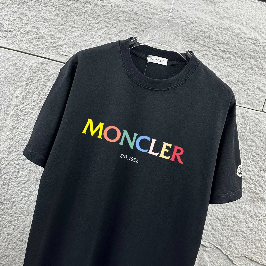 몽클레어 레터 프린트 코튼 반팔 티셔츠 남여공용 상세 이미지 4