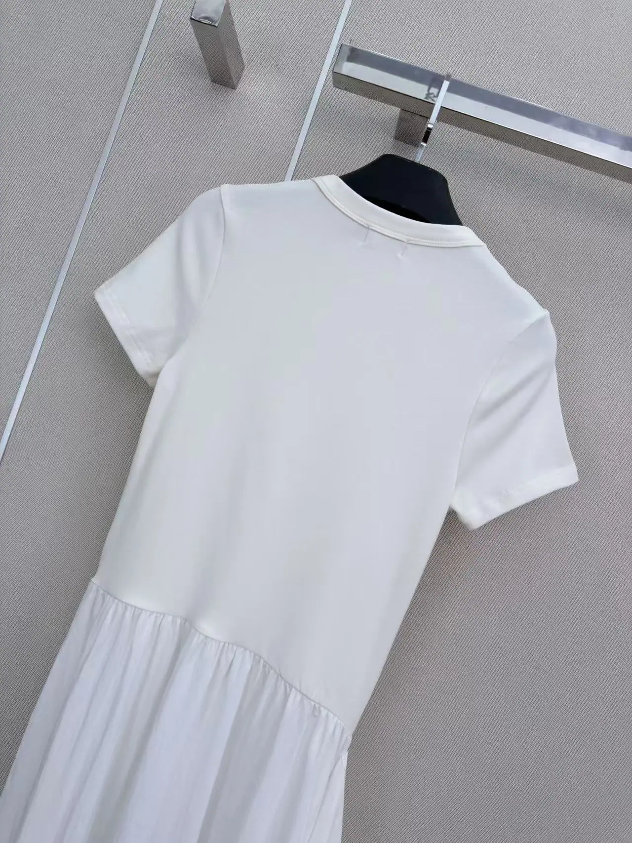 폴로 반소매 패치워크 원피스 상세 이미지 7
