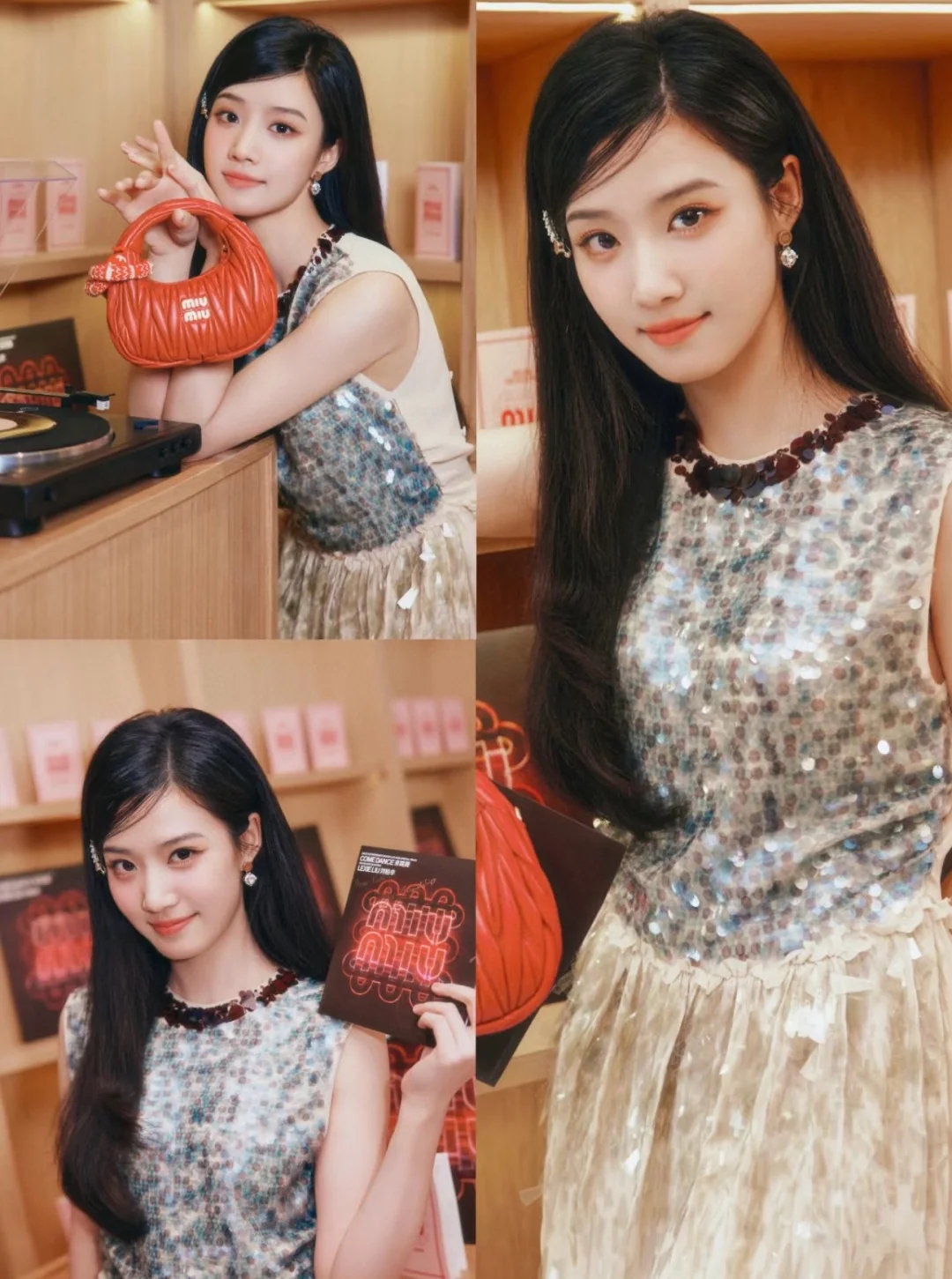 미우미우 스와로브스키 장식 황동 귀걸이 상세 이미지 3