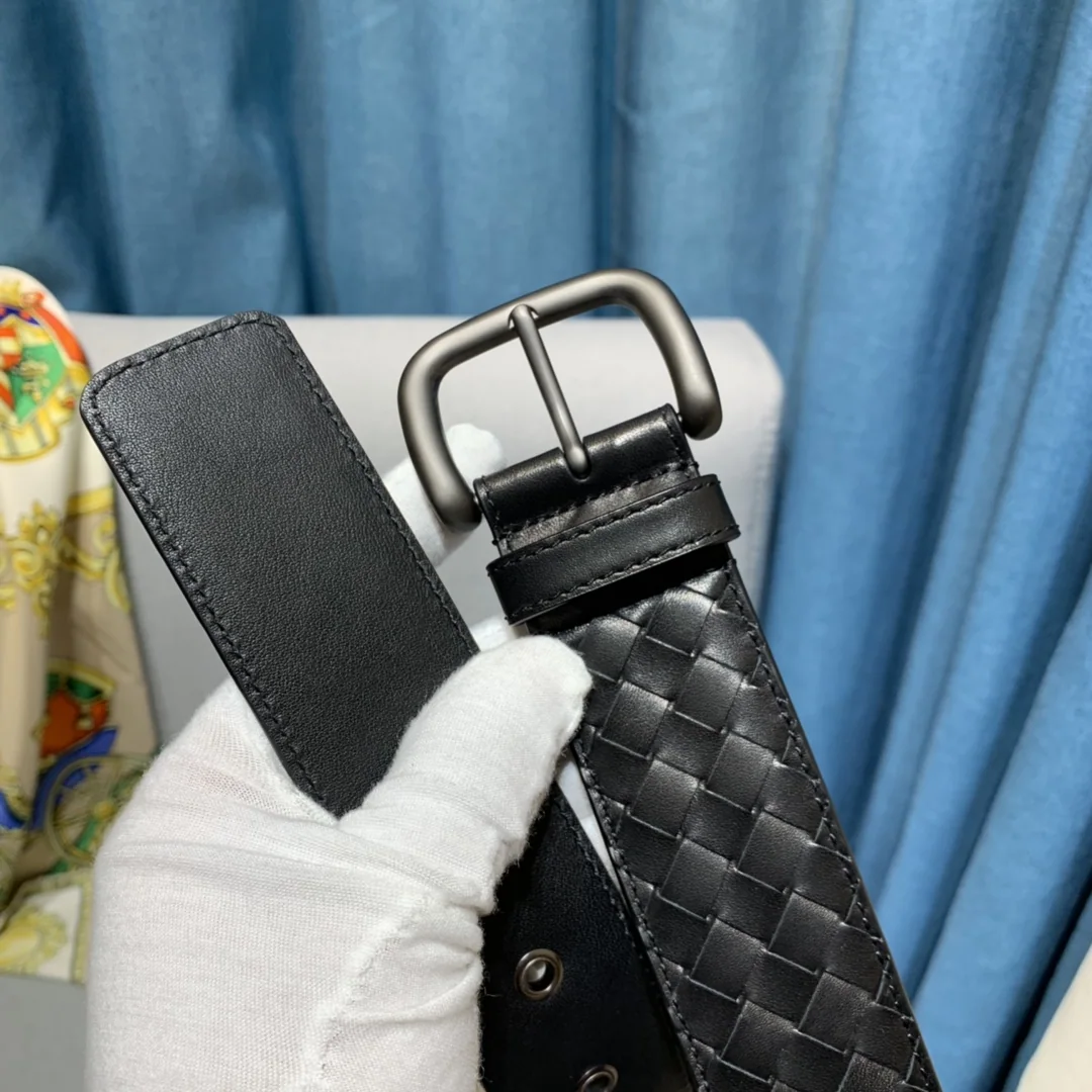 보테가베네타 핸드메이드 송아지가죽 니켈 버클 벨트 상세 이미지 6