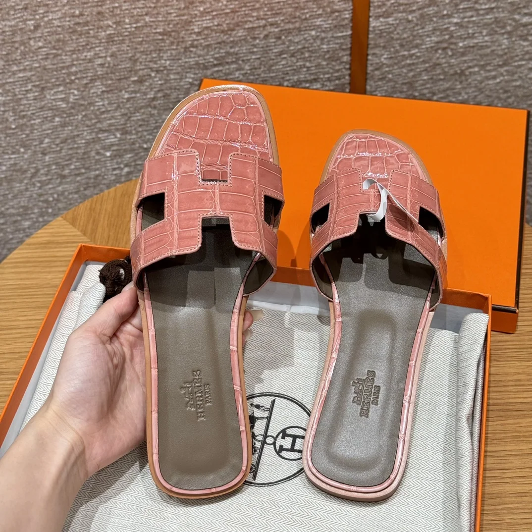 에르메스 오란 샌들 악어가죽 여성 샌들 상세 이미지 5