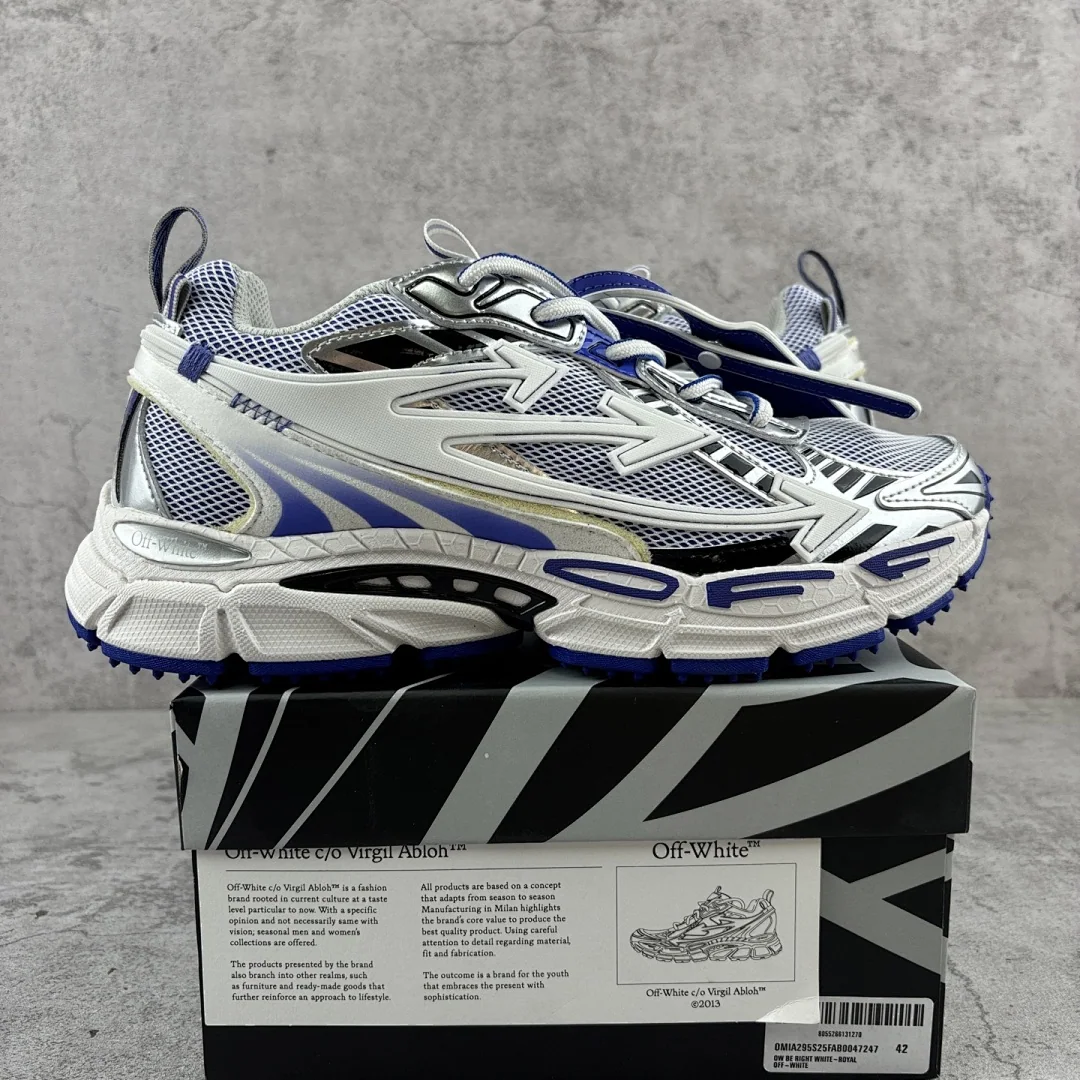 오프화이트 비 라이트 백 202387 Off White Be Right Back White Blue