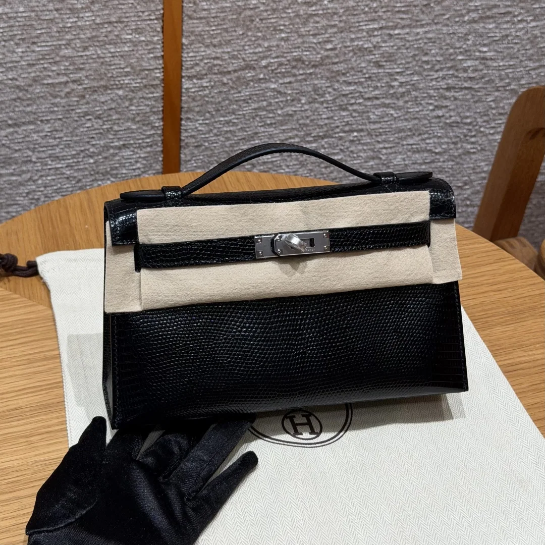 에르메스 켈리 도마뱀 가죽 클러치백 상세 이미지 1