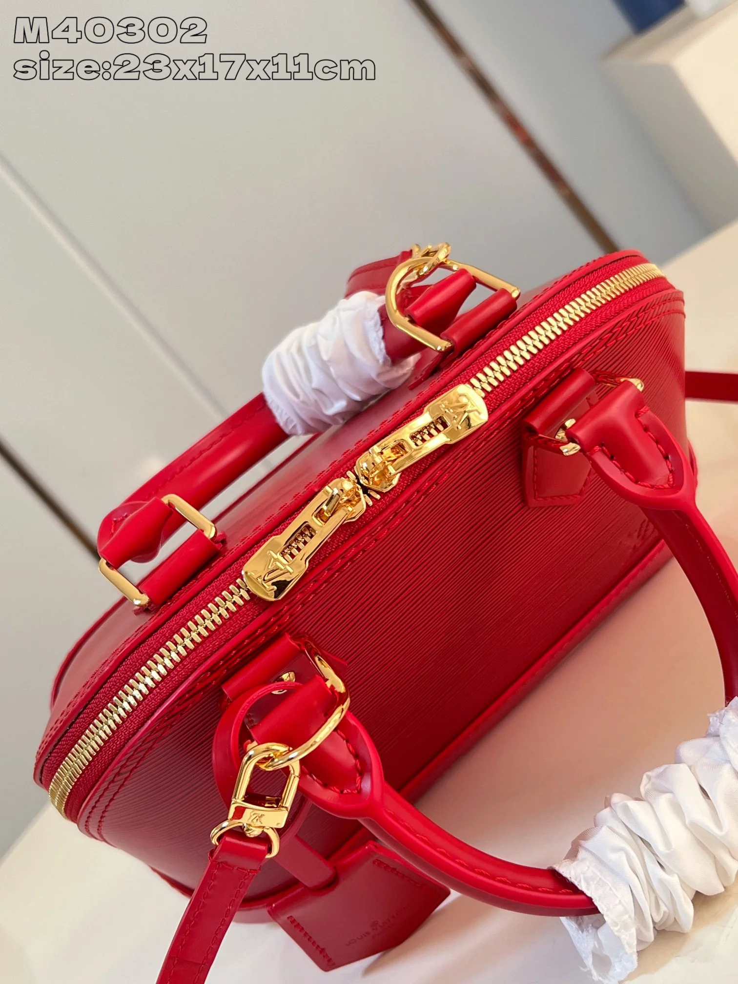 루이비통 M40302 레드 알마 핸드백 BB 에피 상세 이미지 8
